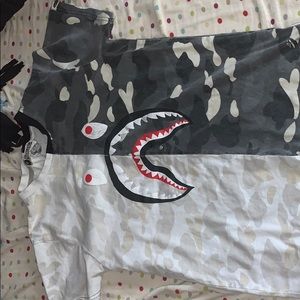 Black & White Camouflage Bape Shirt